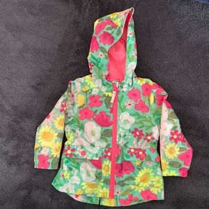 Cat & Jack floral print hooded raincoat with cotton lining (12m)